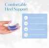 Wolvex Gel Heel Cushion Pads 4pcs Silicon Heel Protectors or Heel Cups for Plantar Fasciitis Support, Achilles Pain, Spur Pain Relief UK7-12/EU40-45