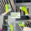 Wolvex Grout Brush- (3 In 1) Cleaning Brush Slip Resistant, Grout Cleaner for Bathroom, Kitchen, Window Track, Shower, Kitchen, Seams, Floor Lines(Green)