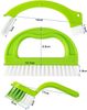 Wolvex Grout Brush- (3 In 1) Cleaning Brush Slip Resistant, Grout Cleaner for Bathroom, Kitchen, Window Track, Shower, Kitchen, Seams, Floor Lines(Green)