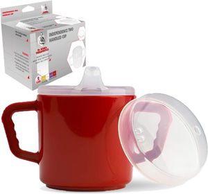 Compact 240ml Adult Sippy Cup with Dual Handles - Ideal for Limited Mobility, Handicapped, and Elderly Care - Assistive Sip Cups Cups for Elderly Care Drinking Mug/Drinking Cup/Non Spill Cup