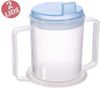 Wolvex 350ML Adult Drinking Cup Beaker with Handles & Anti Spill lids for Disabled Adults Dishwasher and Microwave Safe BPA, PVC and Latex Free