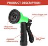 Wolvex ® Hose Spray Gun, 5 Adjustable Patterns Hose Nozzle, High-Pressure Anti-Slip Water Hose Pipe Spray Gun for Plants & Lawns Watering, Bike & Car Washing and Pets Bathing (Dark Green)