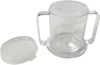 2-Handle Adult Sippy Cup Wide Base Mug with Transparent 2 Style Lids Lightweight Drinking Cup with Easy-to-Grasp Handles for Hot and Cold Beverages Spill-Resistant Prevents Tipping Beakers for Elderly